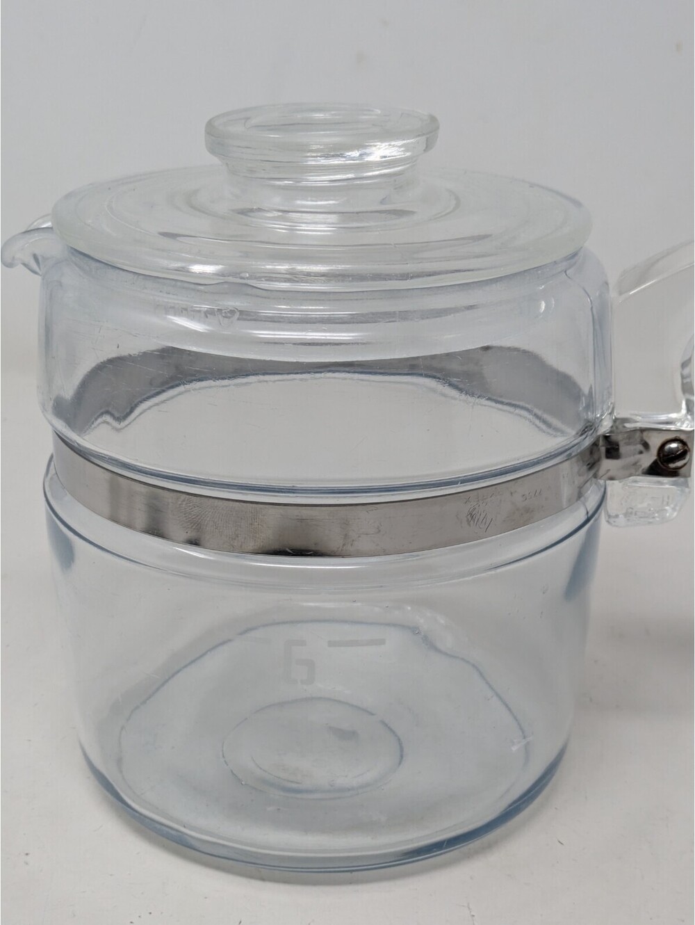 Vintage Pyrex 7756-B Flameware 6 Cup Glass Coffee Percolator Pot & Lid ONLY - Picture 2 of 6